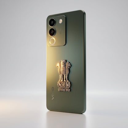 Vivo Y200 5G Compatible Satyamev Jayate 3D Metal Emblem Sticker