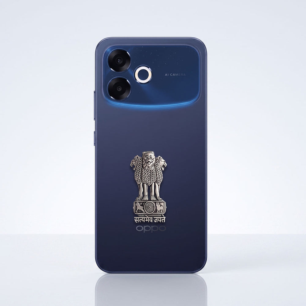 Oppo F33 Pro 5G Compatible Satyamev Jayate 3D Metal Emblem Sticker