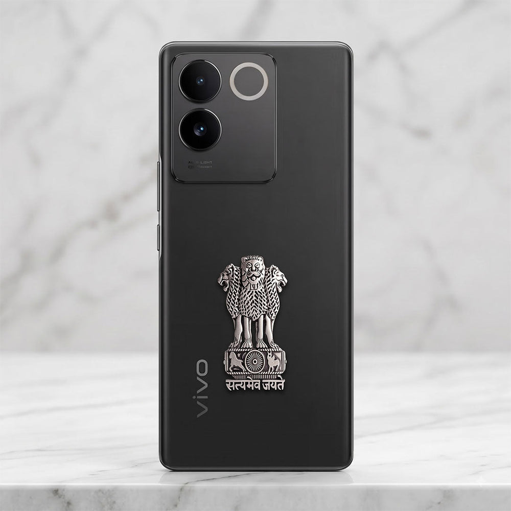 Vivo T2 Pro 5G Compatible Satyamev Jayate 3D Metal Emblem Sticker