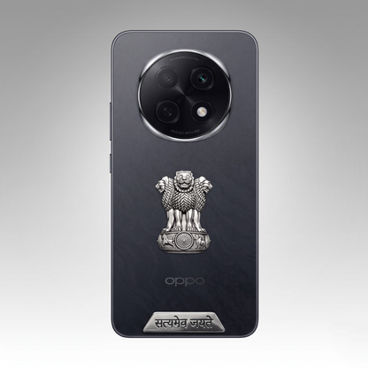 Oppo F29 Pro 5G Compatible Satyamev Jayate 3D Metal Emblem 2-in-1 Sticker