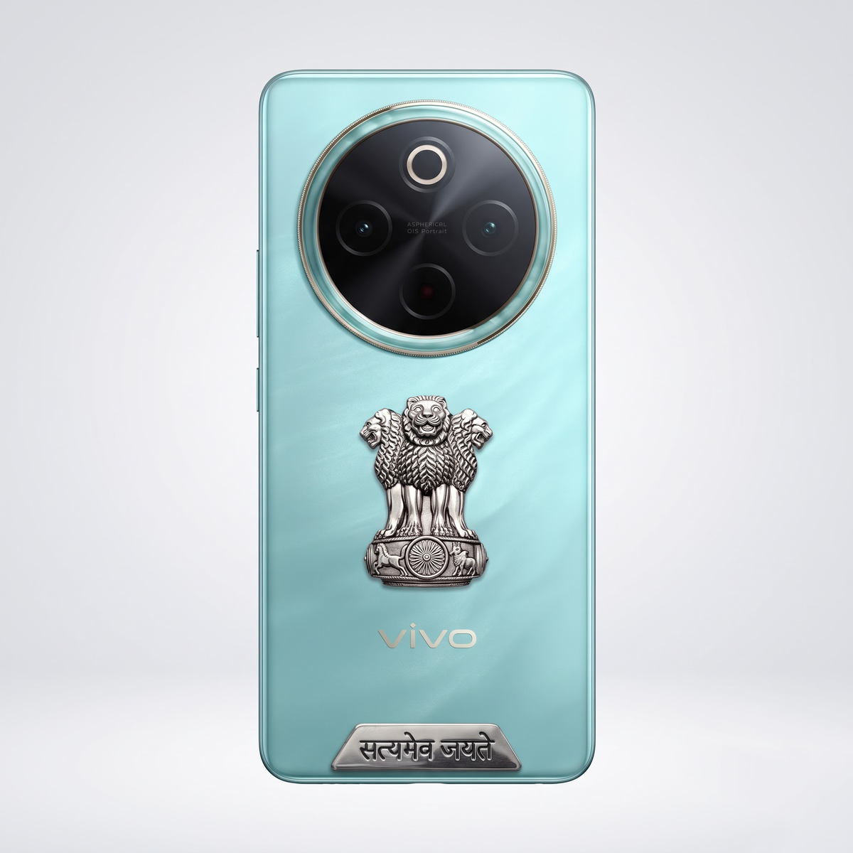 Vivo T4 5G Compatible Satyamev Jayate 3D Metal Emblem 2-in-1 Sticker