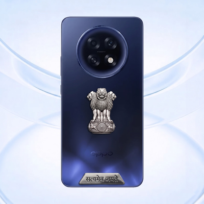 Oppo F31 Pro+ 5G Compatible Satyamev Jayate 3D Metal Emblem 2-in-1 Sticker
