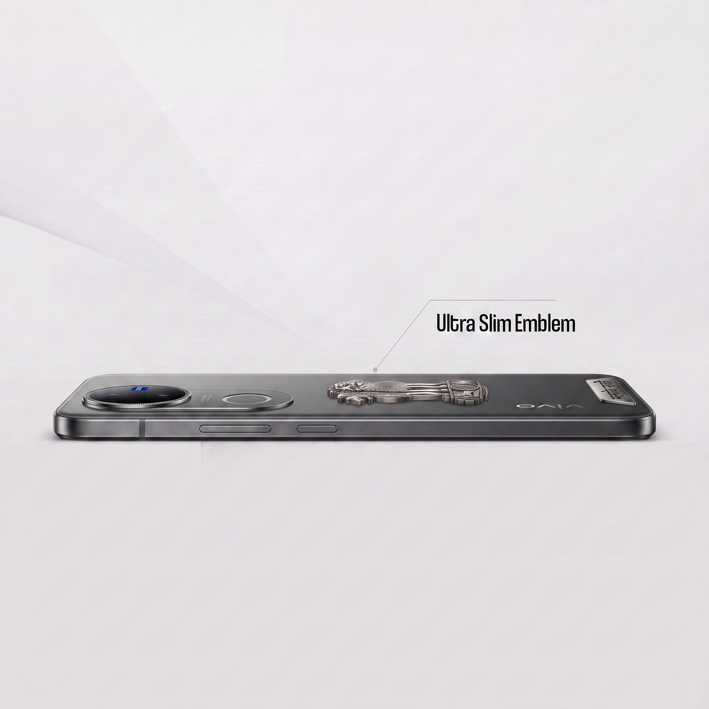 Vivo V50 5G Compatible Satyamev Jayate 3D Metal Emblem 2-in-1 Sticker