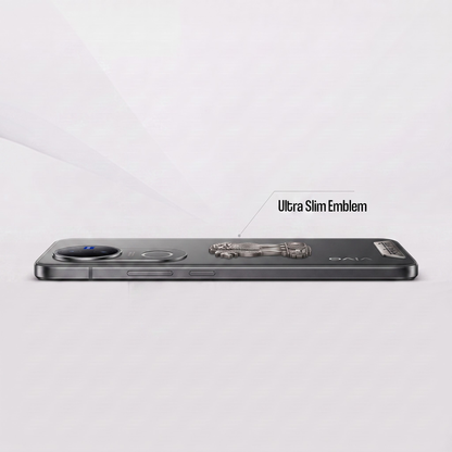 Vivo V50 5G Compatible Satyamev Jayate 3D Metal Emblem 2-in-1 Sticker
