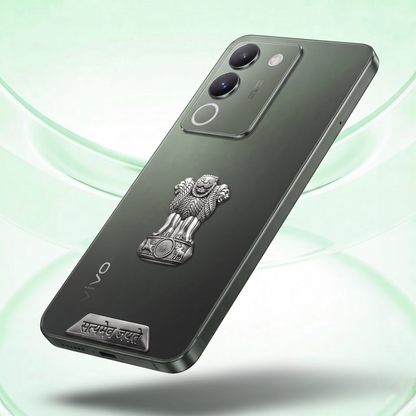 Vivo Y200 5G Compatible Satyamev Jayate 3D Metal Emblem 2-in-1 Sticker
