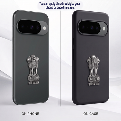 Google Pixel 10 5G Compatible Satyamev Jayate 3D Metal Emblem Sticker