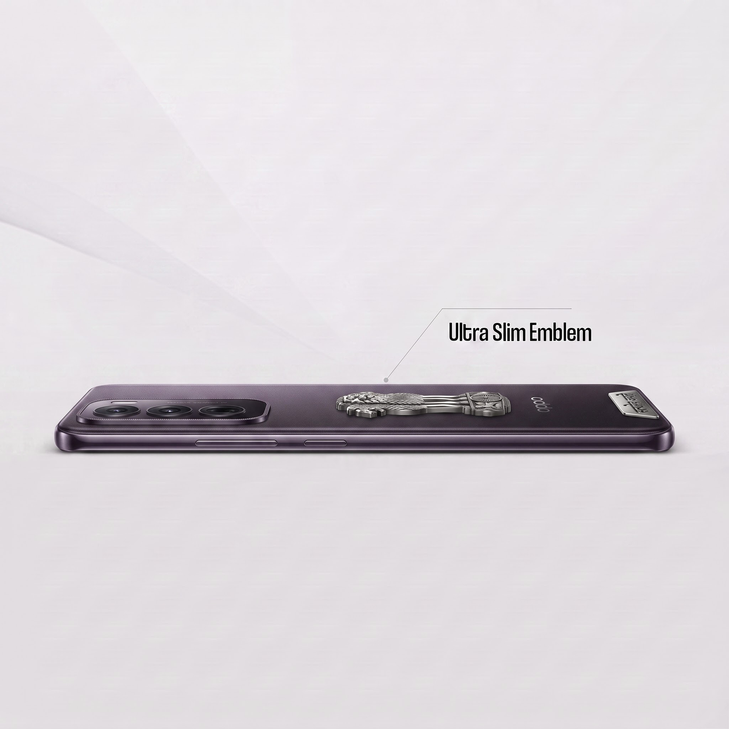 Oppo Reno 12 5G Compatible Satyamev Jayate 3D Metal Emblem 2-in-1 Sticker