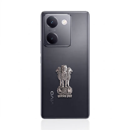 Vivo Y200 Pro 5G Compatible Satyamev Jayate 3D Metal Emblem Sticker