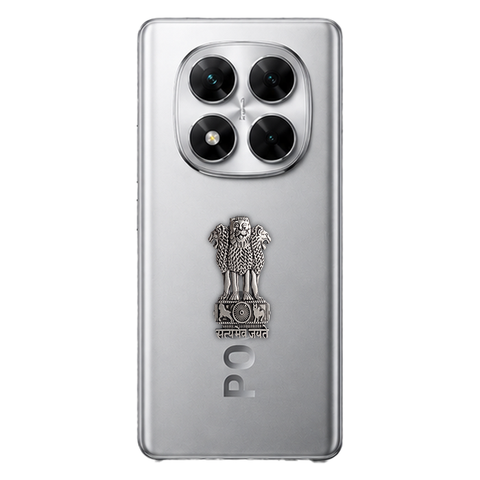POCO X7 5G Compatible Satyamev Jayate 3D Metal Emblem Sticker
