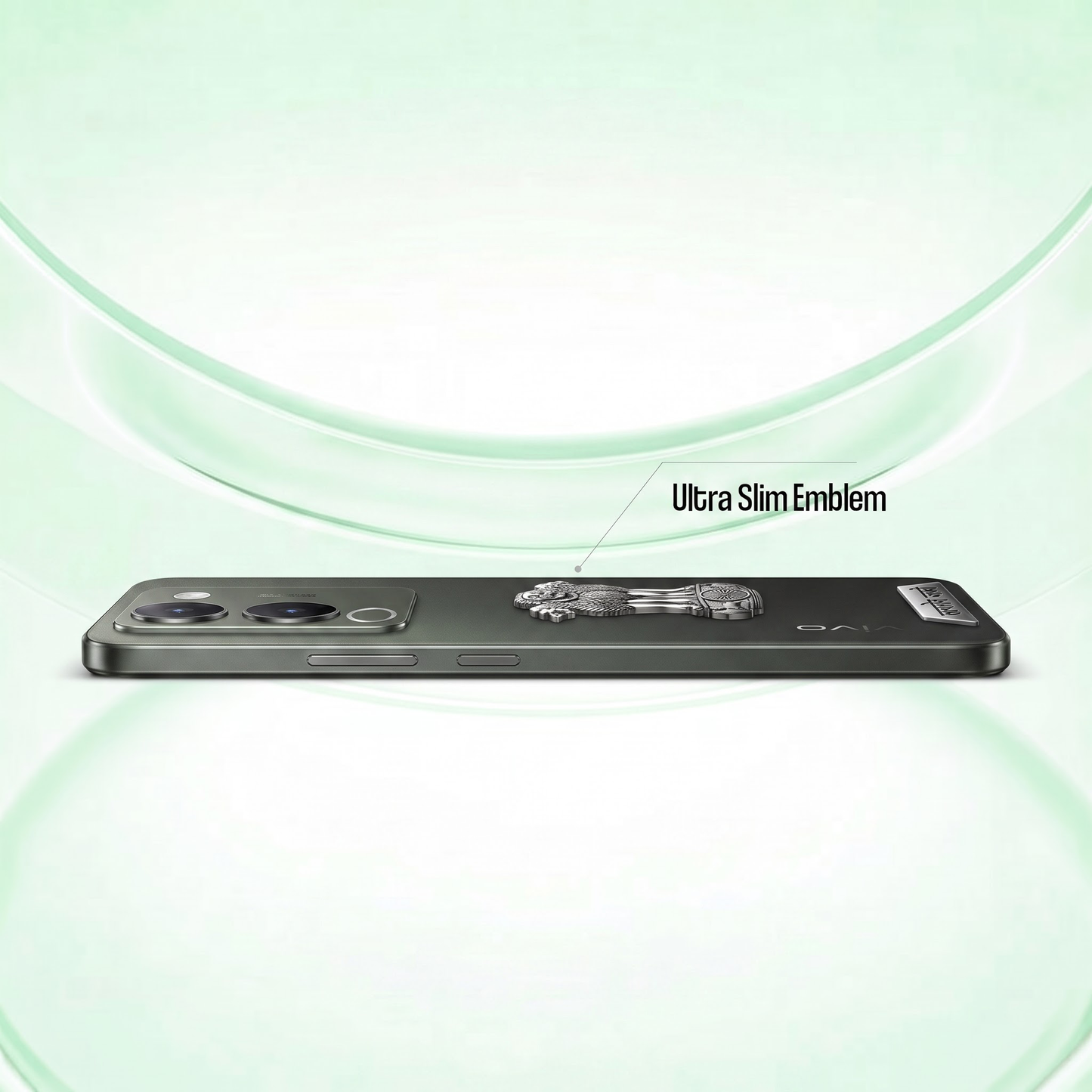 Vivo Y200 5G Compatible Satyamev Jayate 3D Metal Emblem 2-in-1 Sticker