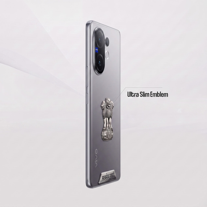 Vivo V60 5G Compatible Satyamev Jayate 3D Metal Emblem 2-in-1 Sticker