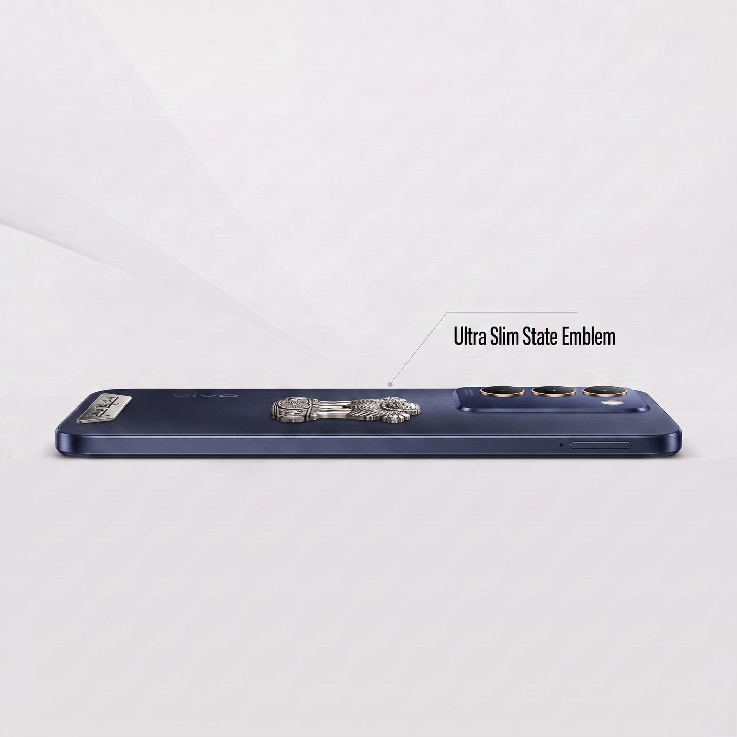 Vivo Y200e 5G Compatible Satyamev Jayate 3D Metal Emblem 2-in-1 Sticker
