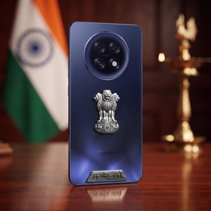 Oppo F31 Pro+ 5G Compatible Satyamev Jayate 3D Metal Emblem 2-in-1 Sticker