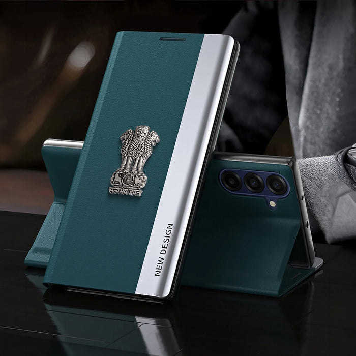 Samsung Galaxy A27 5G Satyamev Jayate Flip Leather Case