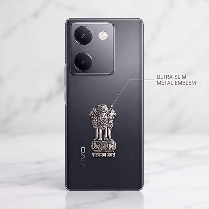 Vivo Y200 Pro 5G Compatible Satyamev Jayate 3D Metal Emblem Sticker