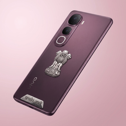 Vivo Y400 Pro 5G Compatible Satyamev Jayate 3D Metal Emblem 2-in-1 Sticker