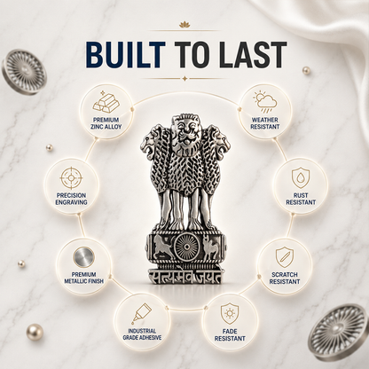 Tecno Spark 50 Pro 5G Compatible Satyamev Jayate 3D Metal Emblem Sticker