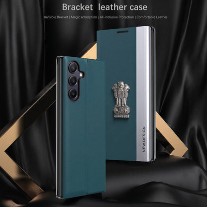 Samsung Galaxy A57 5G Satyamev Jayate Flip Leather Case