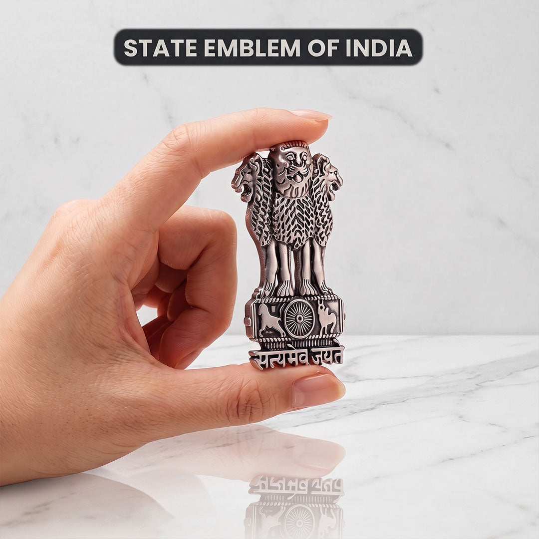Vivo X100 5G Compatible Satyamev Jayate 3D Metal Emblem Sticker