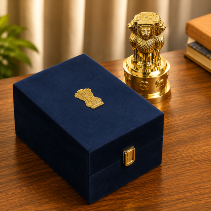 Luxury Brass Ashok Stambh Decorative Statue – Four Lion Capital