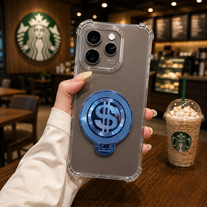 Oppo Reno 15 Pro Mini 5G Four Corner Airbags 100% Original Astro Money Magnet Rotating Dollar Case