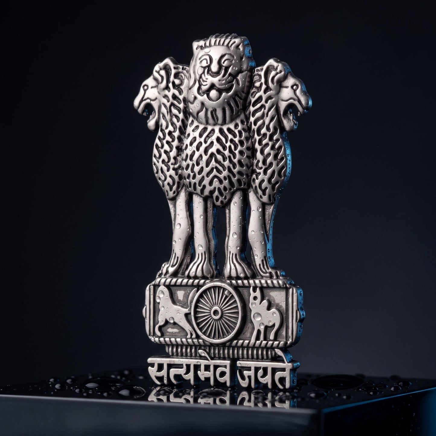 OnePlus N6 5G Compatible Satyamev Jayate 3D Metal Emblem Sticker