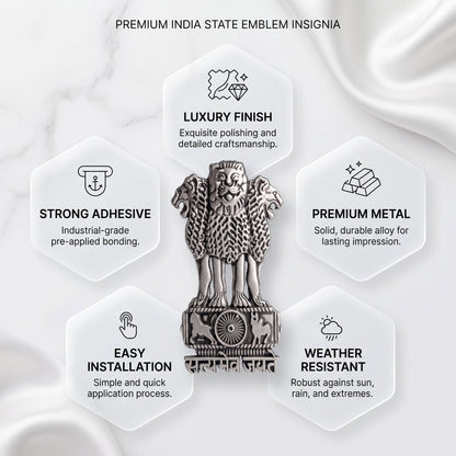 Nothing Phone 4A Pro 5G Compatible Satyamev Jayate 3D Metal Emblem Sticker