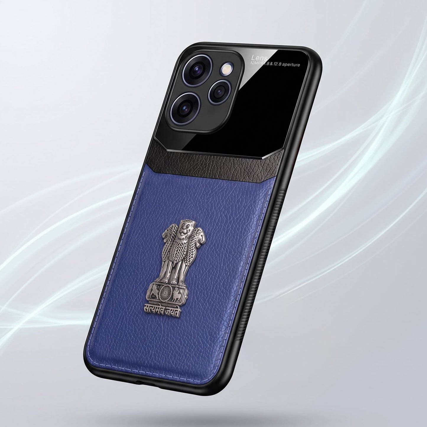 Oppo Reno 15 Pro Mini 5G Satyamev Jayate 3D Metal Leather Back Case
