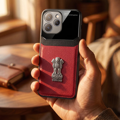 Oppo Reno 15 Pro Mini 5G Satyamev Jayate 3D Metal Leather Back Case