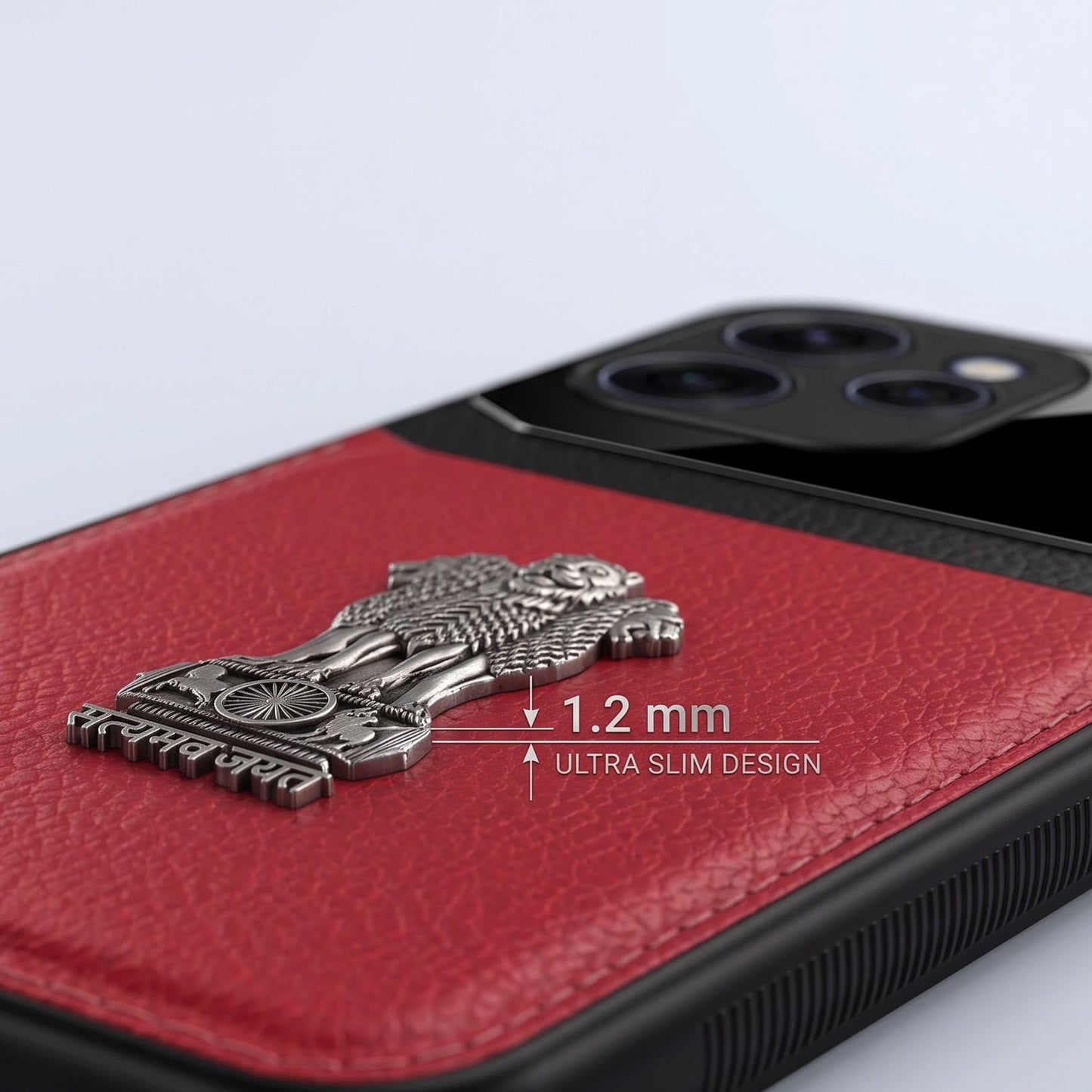 Oppo Reno 15 Pro Mini 5G Satyamev Jayate 3D Metal Leather Back Case