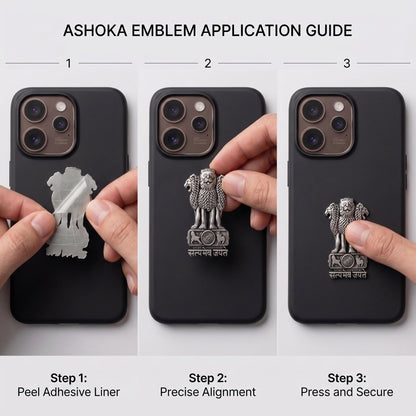 Oppo Reno 15 Pro Mini 5G Compatible Satyamev Jayate 3D Metal Emblem Sticker