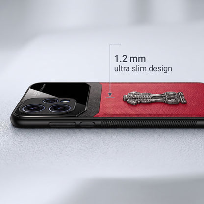 Oppo Reno 15 5G Satyamev Jayate 3D Metal Leather Back Case