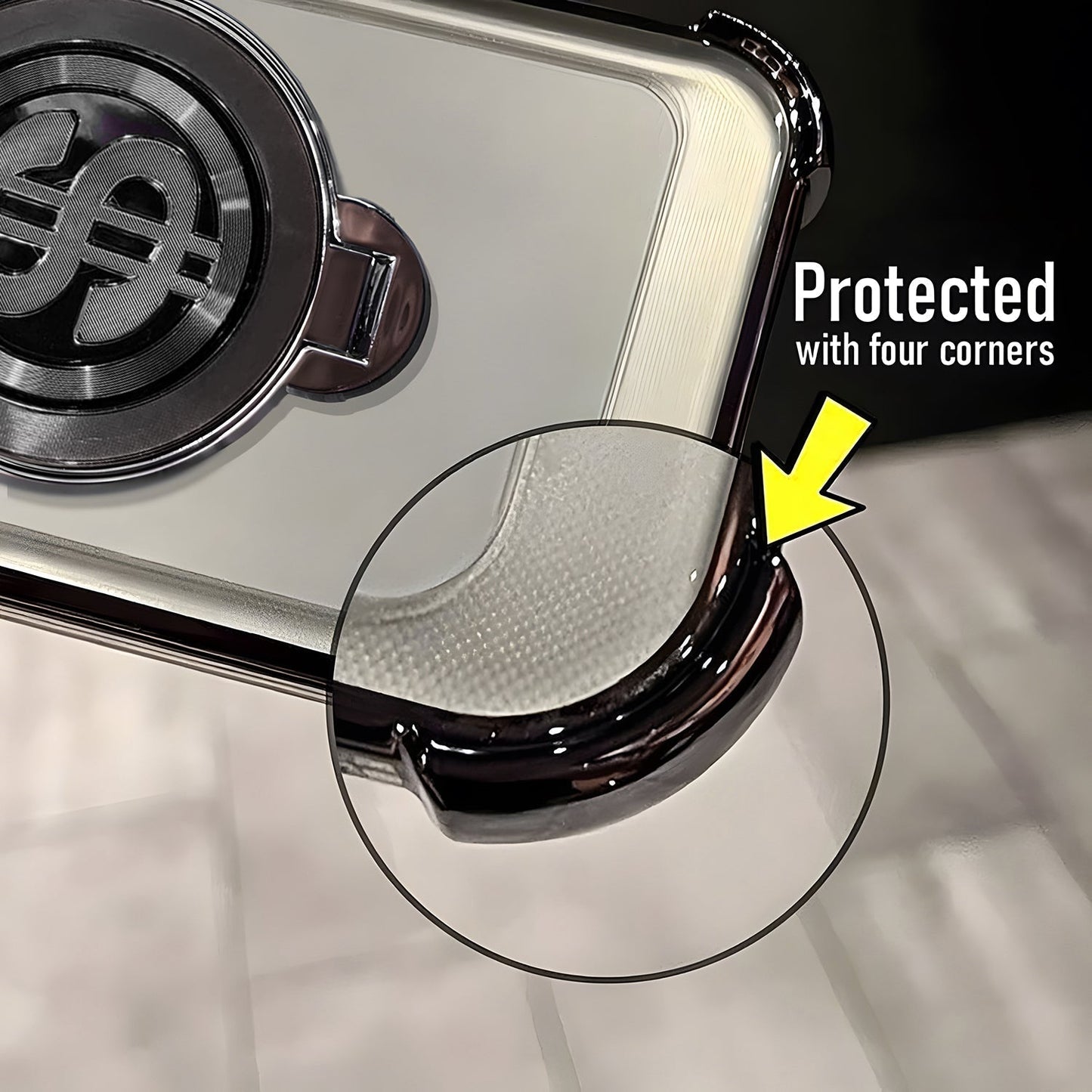 Oppo Reno 15 Pro Mini 5G Four Corner Airbags 100% Original Astro Money Magnet Rotating Dollar Case