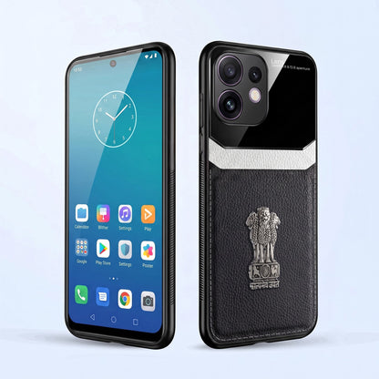 Oppo Reno 16 5G Satyamev Jayate 3D Metal Leather Back Case