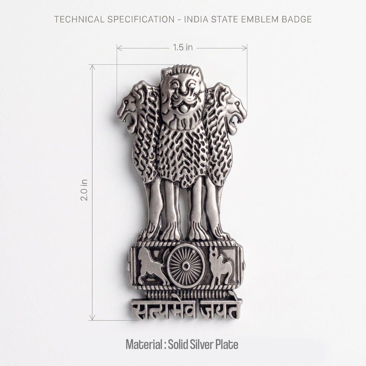 Oppo Reno 16 5G Satyamev Jayate 3D Metal Leather Back Case