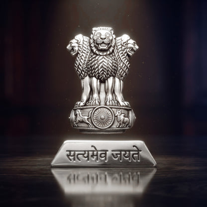 Oppo F31 Pro+ 5G Compatible Satyamev Jayate 3D Metal Emblem 2-in-1 Sticker