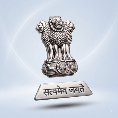 Oppo Reno 15C 5G Compatible Satyamev Jayate 3D Metal Emblem 2-in-1 Sticker