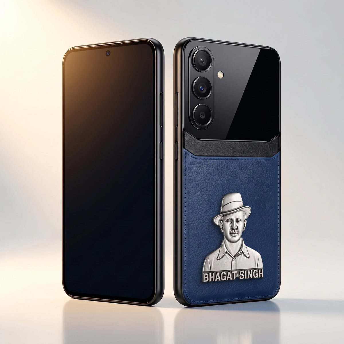Samsung Galaxy A36 5G Shaheed Bhagat Singh 3D Metal Leather Back Case