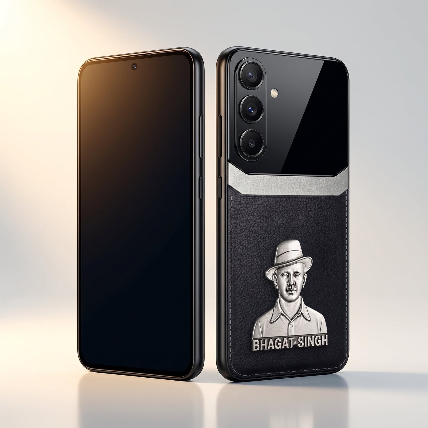Samsung Galaxy A36 5G Shaheed Bhagat Singh 3D Metal Leather Back Case