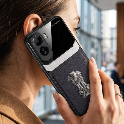 Vivo T5 Pro 5G Satyamev Jayate 3D Metal Leather Back Case