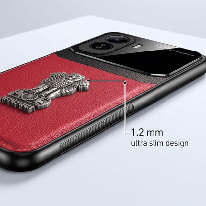 Vivo T5 Pro 5G Satyamev Jayate 3D Metal Leather Back Case