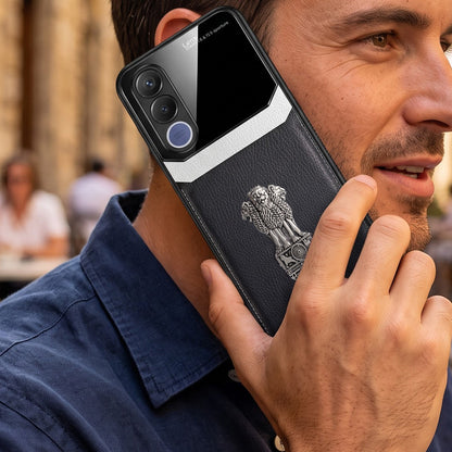Vivo V70 FE 5G Satyamev Jayate 3D Metal Leather Back Case