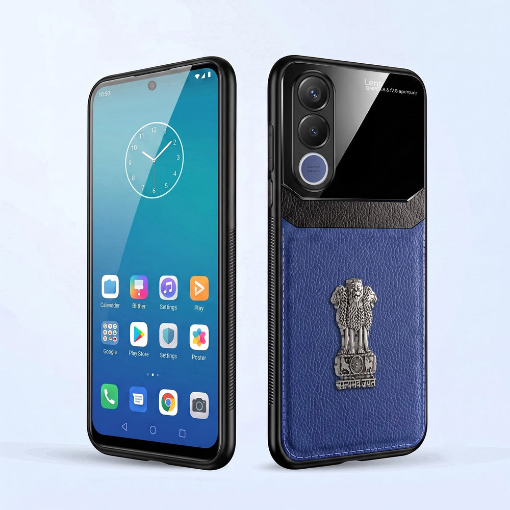 Vivo V70 FE 5G Satyamev Jayate 3D Metal Leather Back Case