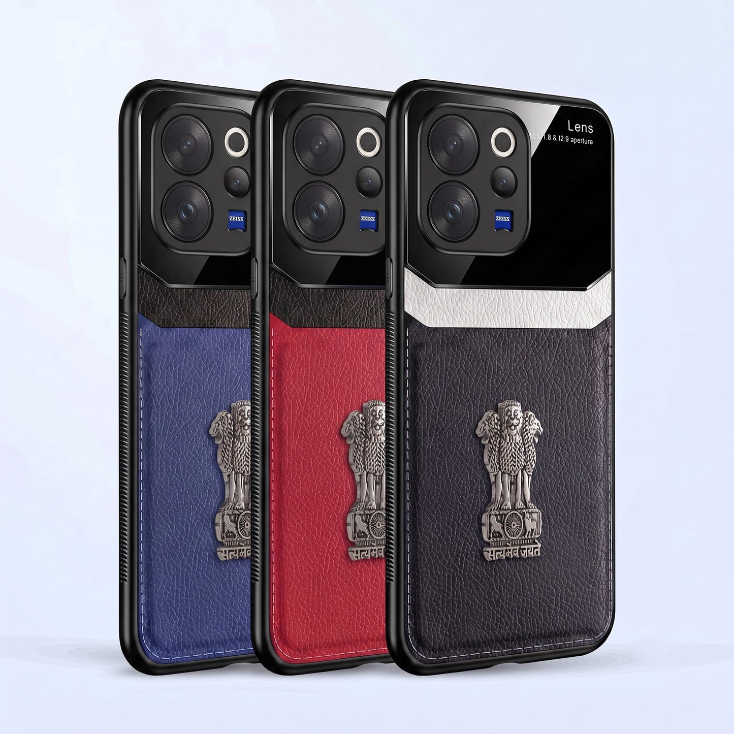 Vivo V70 5G Satyamev Jayate 3D Metal Leather Back Case