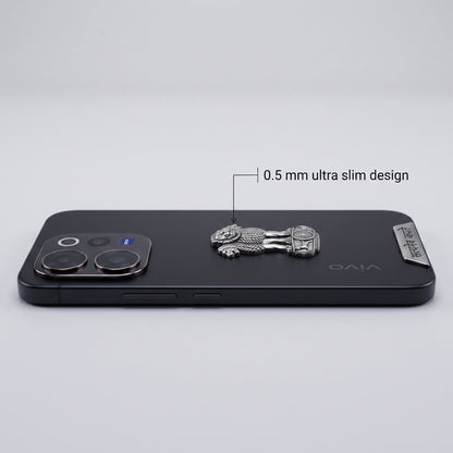 Vivo V70 5G Compatible Satyamev Jayate 3D Metal Emblem 2-in-1 Sticker