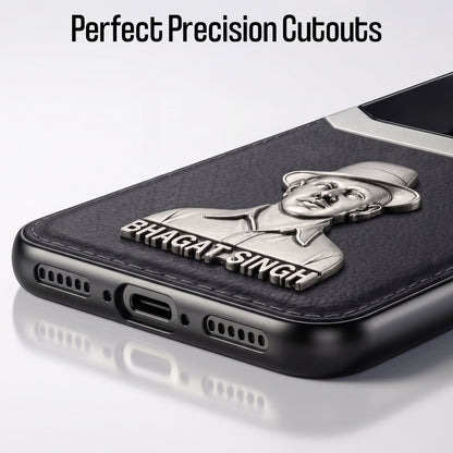 Vivo Y28s 5G Shaheed Bhagat Singh 3D Metal Leather Back Case