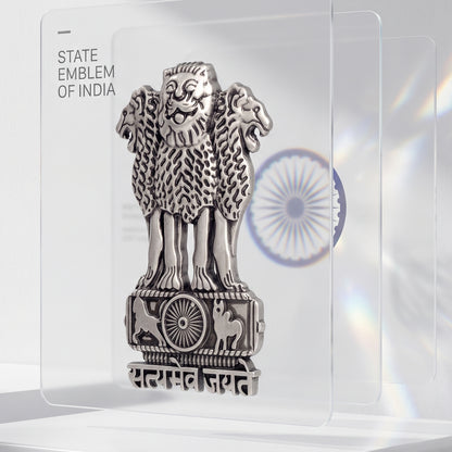 Vivo Y58 5G Compatible Satyamev Jayate 3D Metal Emblem Sticker